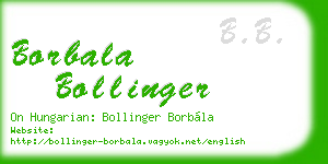 borbala bollinger business card