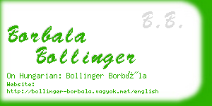 borbala bollinger business card